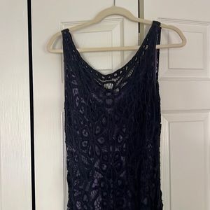 Lined lace maxi dress